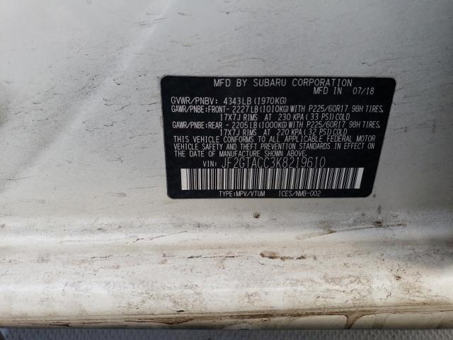 JF2GTACC3K8219610 Subaru Crosstrek Premium