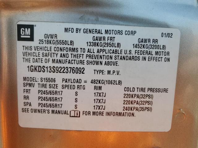 1GKDS13S922376092 GMC Envoy