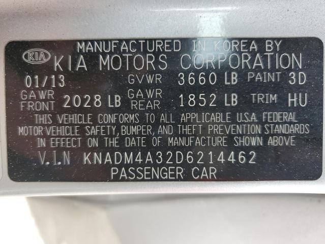 KNADM4A32D6214462 KIA RIO LX