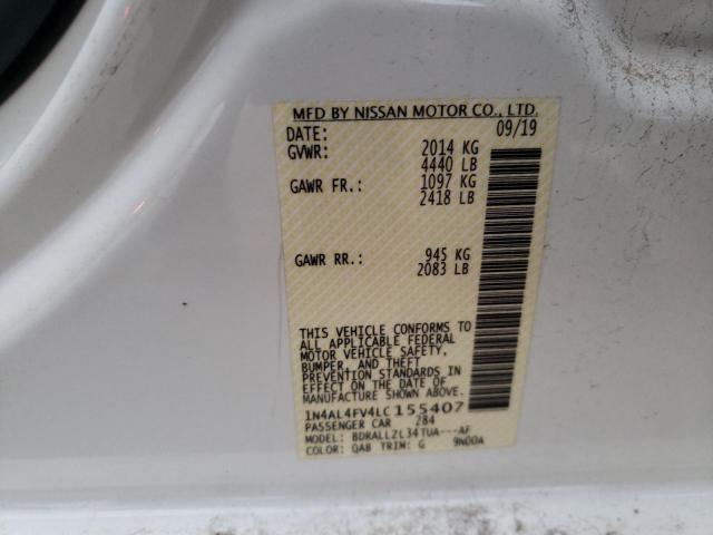 2020 NISSAN ALTIMA PLA - 1N4AL4FV4LC155407