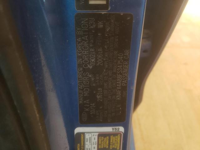 KNAFX4A88F5347540 KIA FORTE EX