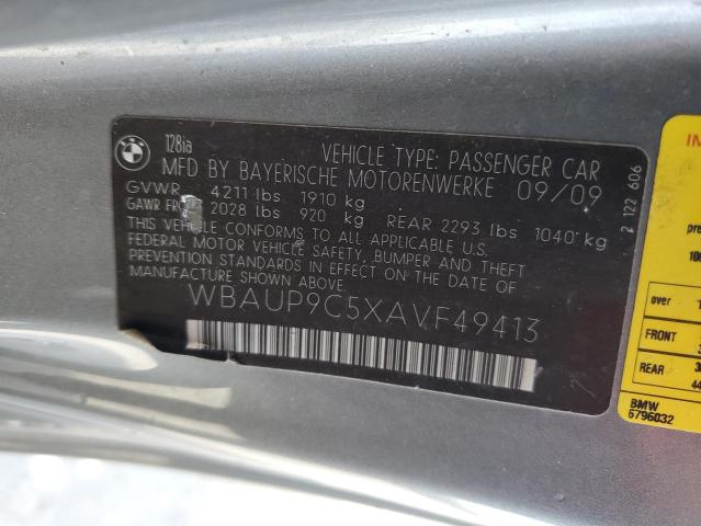 WBAUP9C5XAVF49413 BMW 128 I