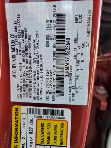 3LN6L5C97JR623640 Lincoln MKZ SELECT