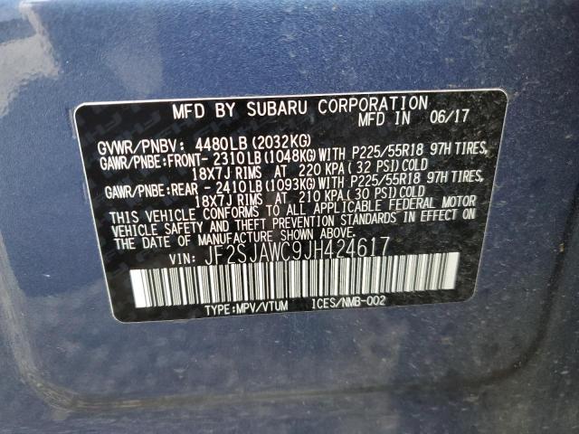 JF2SJAWC9JH424617 Subaru Forester 2.5i Touring