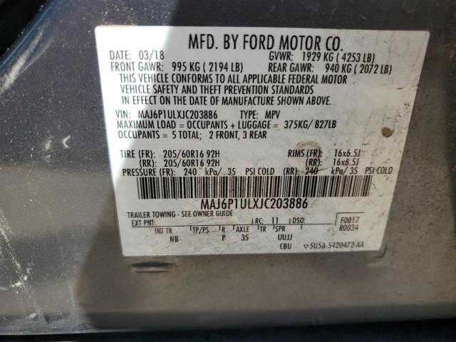2018 FORD ECOSPORT S MAJ6P1ULXJC203886