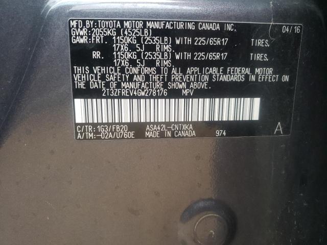 2016 TOYOTA RAV4 LE - 2T3ZFREV4GW278176