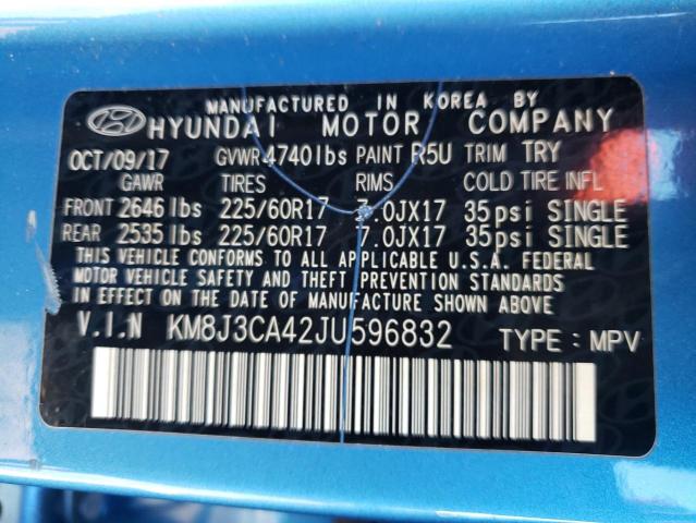 2018 HYUNDAI TUCSON SEL - KM8J3CA42JU596832