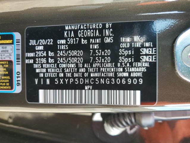5XYP5DHC5NG306909 KIA Telluride Sx