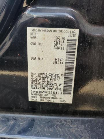 2019 NISSAN ALTIMA SV - 1N4BL4DV9KC128113