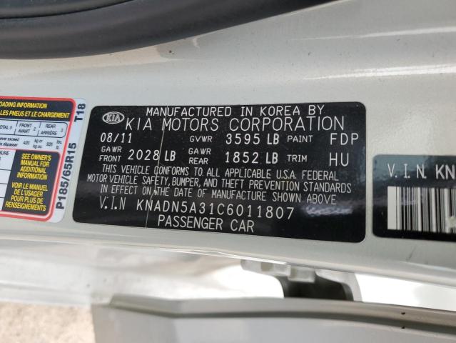 KNADN5A31C6011807 KIA RIO EX