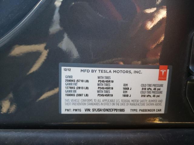 5YJSA1DN2CFP01985 Tesla MODEL S