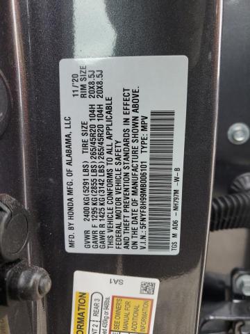 2021 HONDA PASSPORT T 5FNYF8H99MB006101
