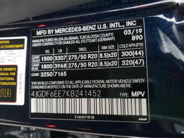 4JGDF6EE7KB241452 Mercedes-Benz Gls 450 4matic