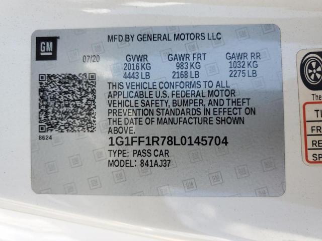 2020 CHEVROLET CAMARO LZ - 1G1FF1R78L0145704