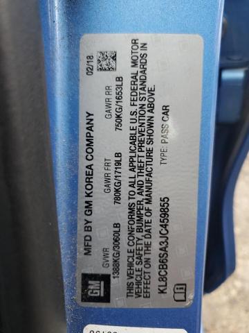 2018 CHEVROLET SPARK EV KL8CB6SA3JC459855