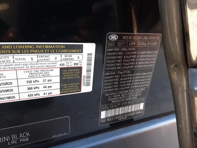 SALGS2FV4HA373726 Land Rover RANGEROVER
