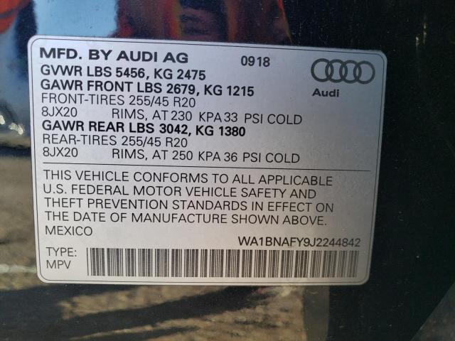 2018 AUDI Q5 PREMIUM - WA1BNAFY9J2244842