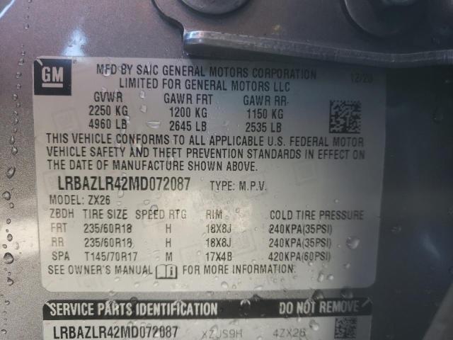 2021 BUICK ENVISION P - LRBAZLR42MD072087