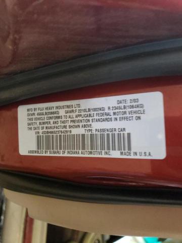 4S3BH665237642819 Subaru Legacy Outback