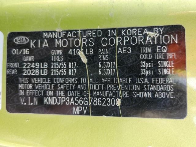 KNDJP3A56G7862300 KIA SOUL +