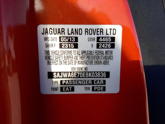 SAJWA6E70E8K03836 Jaguar F-Type