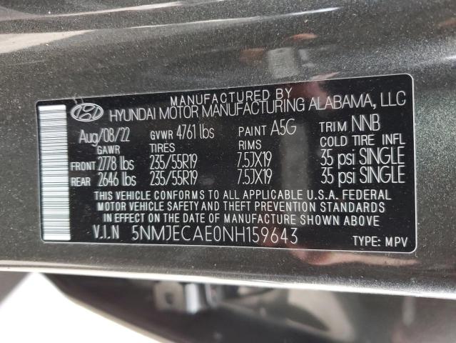 2022 HYUNDAI TUCSON LIM - 5NMJECAE0NH159643