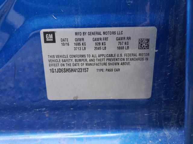 2017 CHEVROLET SONIC LT - 1G1JD6SH5H4123157