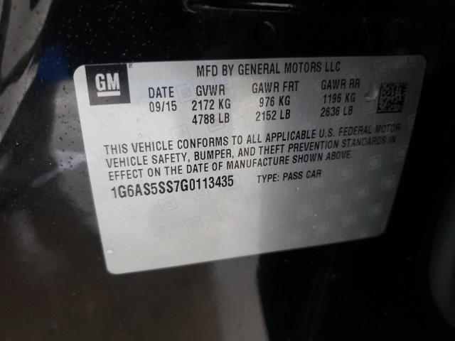 2016 CADILLAC CTS PERFOR - 1G6AS5SS7G0113435