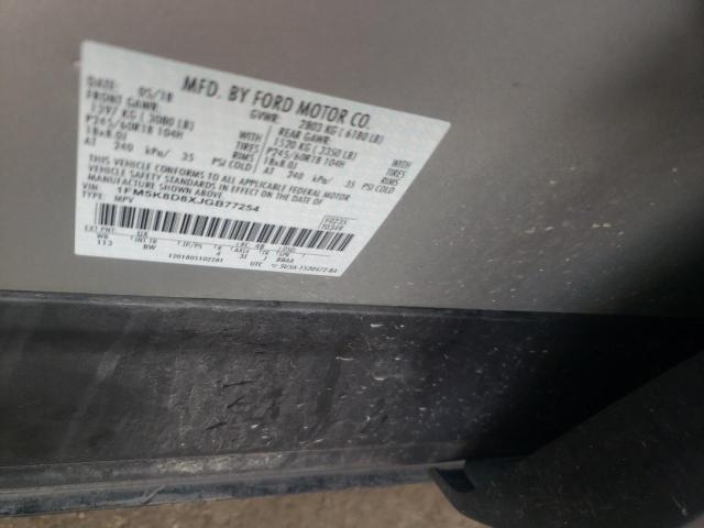 2018 FORD EXPLORER X 1FM5K8D8XJGB77254