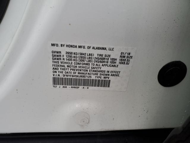2018 HONDA PILOT EXL - 5FNYF6H5XJB007125