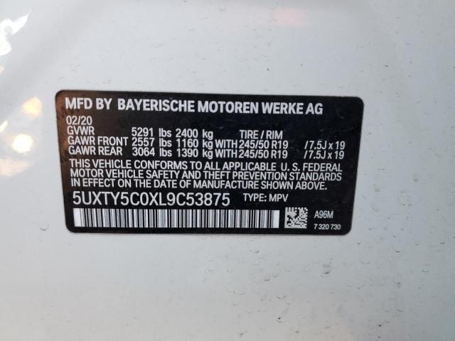 2020 BMW X3 XDRIVE3 5UXTY5C0XL9C53875