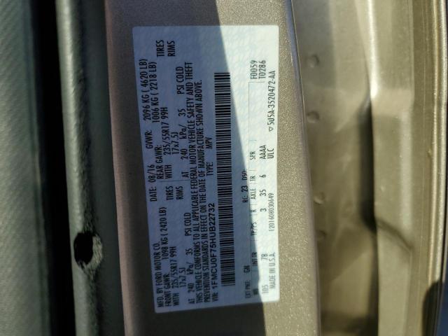 2017 FORD ESCAPE S 1FMCU0F75HUB22732