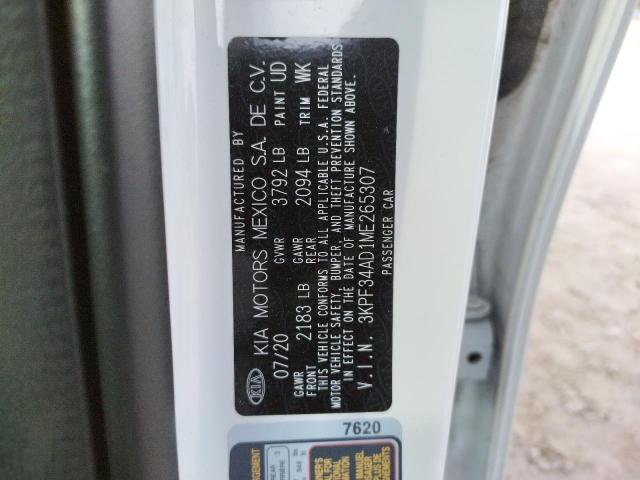 3KPF34AD1ME265307 KIA Forte Gt Line
