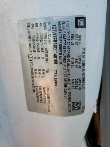 1GTW7FBA9D1148100 GMC Savana