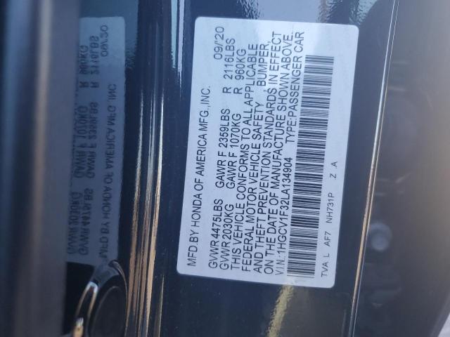 2020 HONDA ACCORD SPO - 1HGCV1F32LA134904