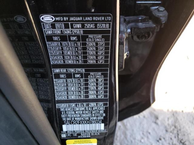 2019 LAND ROVER DISCOVERY - SALCR2FXXKH786034