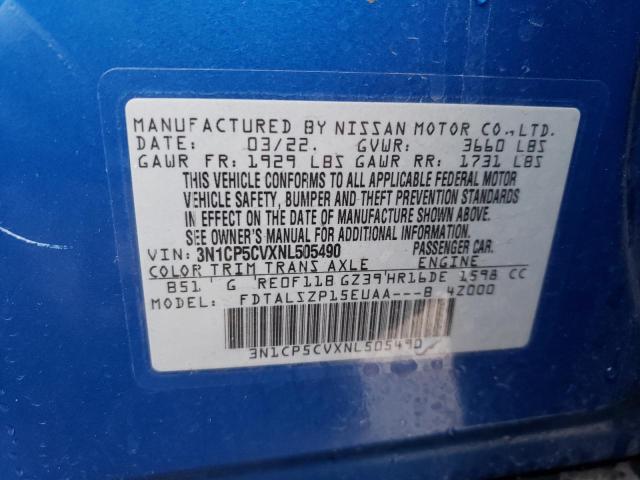 2022 NISSAN KICKS SV - 3N1CP5CVXNL505490