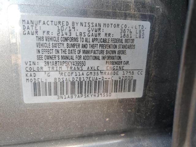 3N1AB7AP5KY439550 Nissan SENTRA S