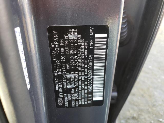 2016 HYUNDAI TUCSON LIM - KM8J3CA20GU036749