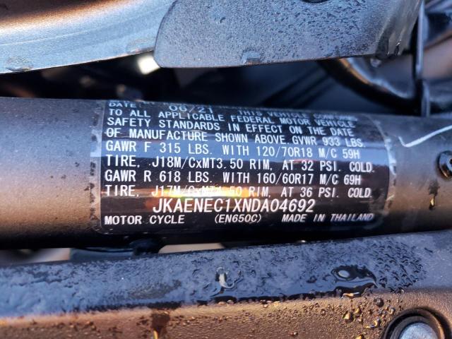 2022 KAWASAKI EN650 C - JKAENEC1XNDA04692