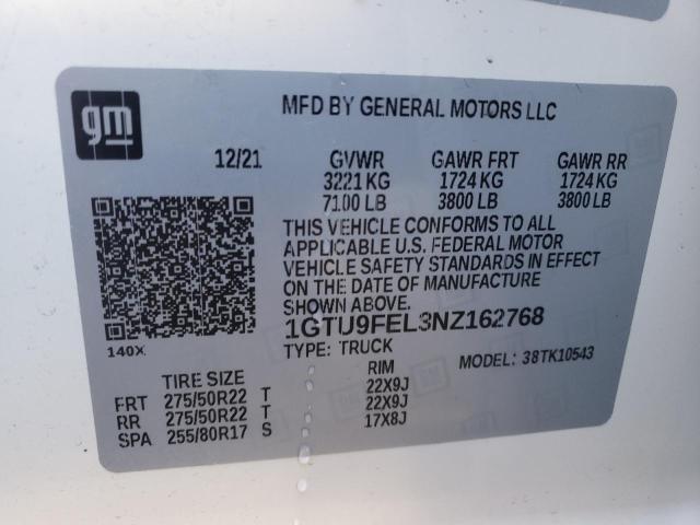 1GTU9FEL3NZ162768 GMC Sierra