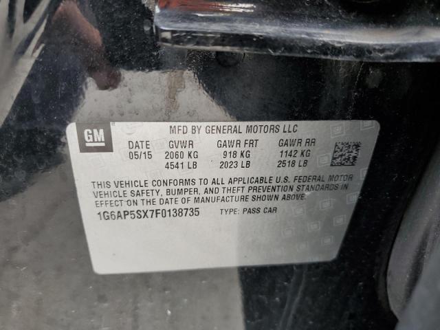 1G6AP5SX7F0138735 Cadillac CTS