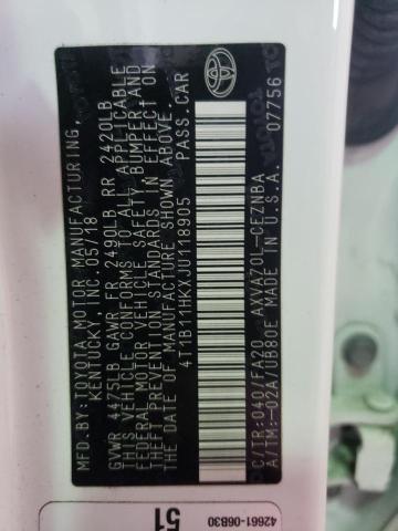 2018 TOYOTA CAMRY L - 4T1B11HKXJU118905