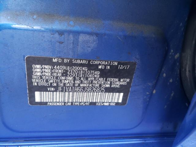 JF1VA1H66J9826825 Subaru Wrx Limited