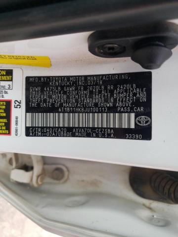 2018 TOYOTA CAMRY L - 4T1B11HK8JU100113