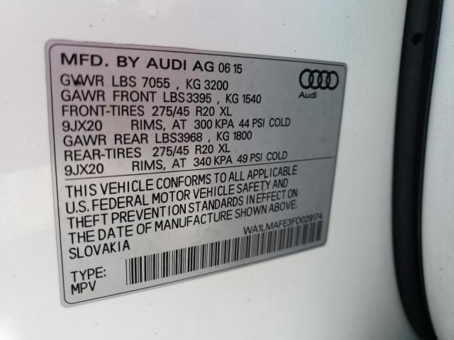 2015 Audi Q7 Tdi Premium Plus VIN: WA1LMAFE3FD029174 Lot: 53967084