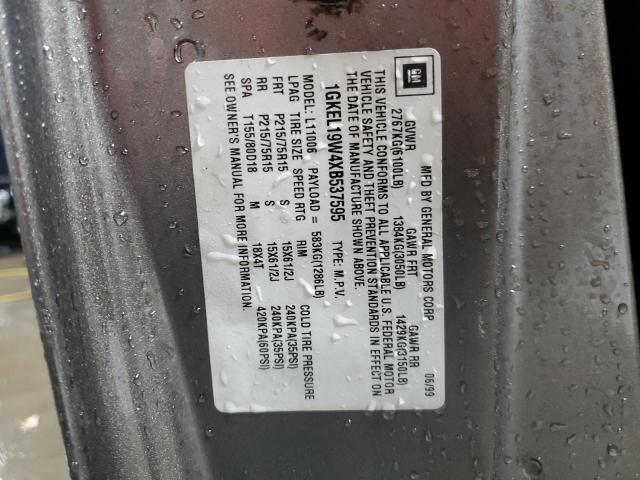 1GKEL19W4XB537595 GMC Safari Xt