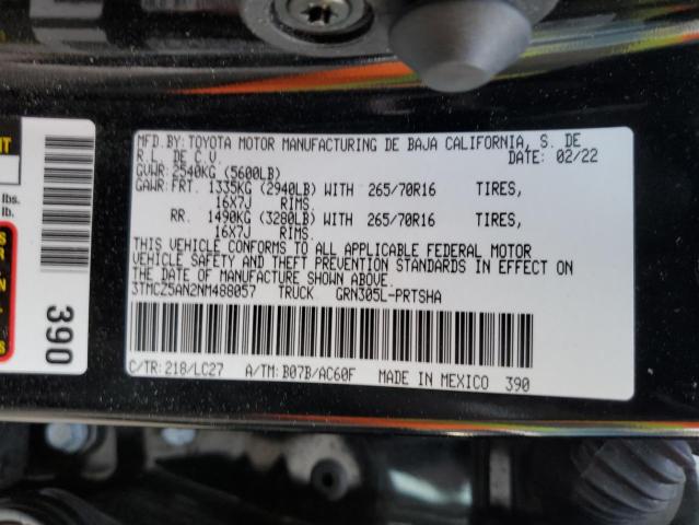 2022 TOYOTA TACOMA DOU - 3TMCZ5AN2NM488057