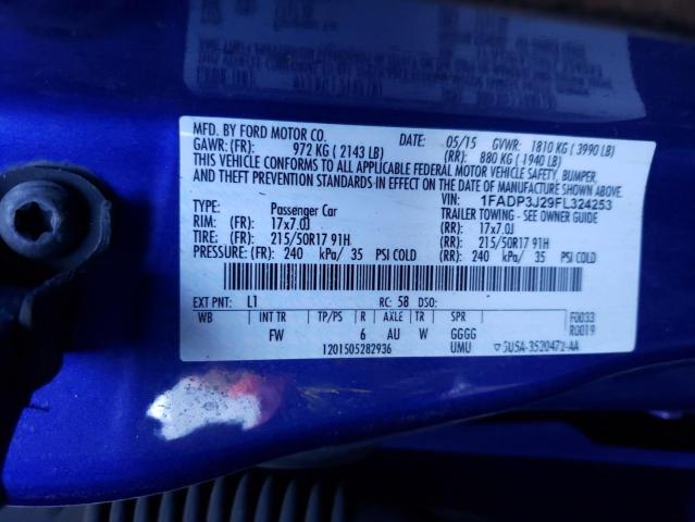 2015 FORD FOCUS TITA - 1FADP3J29FL324253