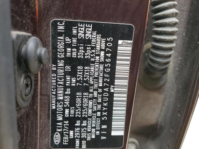 5XYKUDA72FG564705 KIA SORENTO EX
